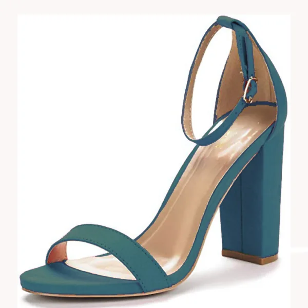 Sexy Rouge Daim Soirée Sandales Femme 2022 Bride Cheville 10 cm Talons Épais Peep Toes / Bout Ouvert Sandales Talons Hauts