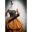 Chic / Beautiful Caramel Cascading Ruffles Prom Dresses 2022 A-Line / Princess Strapless Sleeveless Backless Floor-Length / Long Prom Formal Dresses