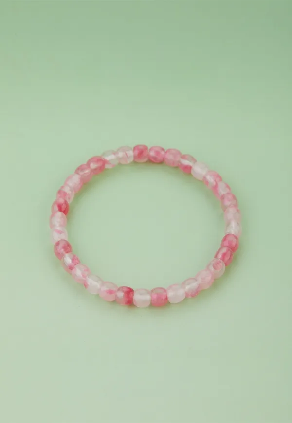 Unusual Blushing Pink Sakura Handmade Natural Crystal Bracelet Accessories 2026