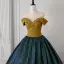 Vintage / Retro Dark Green Floor-Length / Long Prom Dresses 2026 Ball Gown Strapless Sleeveless Backless Formal Dresses