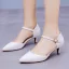 Modest / Simple White Casual Pointed Toe Womens Shoes 2024 5 cm Stiletto Heels Womens Shoes High Heels