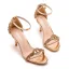 Sexy Champagne Evening Party Rhinestone Womens Sandals 2023 Ankle Strap 7 cm Stiletto Heels Open / Peep Toe Sandals High Heels