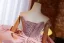 Lovely Blushing Pink Sequins Rhinestone Prom Dresses 2024 Trumpet / Mermaid Strapless Tassel Short Sleeve Backless Floor-Length / Long Prom Formal Dresses