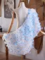 Flower Fairy Sky Blue Handmade  Appliques Prom shawl 2025