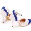 Elegant Two Tone White Pearl Lace Flower Prom Womens Sandals 9 cm Stiletto Heels Pointed Toe High Heels