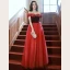 Classy Red Suede Sequins Evening Dresses 2022 A-Line / Princess Off-The-Shoulder Sleeveless Backless Floor-Length / Long Evening Party Formal Dresses