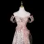 Sparkly Fashion Blushing Pink Appliques Sequins Prom Dresses 2025 A-Line / Princess Strapless Sleeveless Backless Floor-Length / Long Formal Dresses