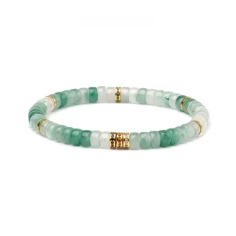 Fashion Green Gradient Color Handmade Jadeite Bracelet Accessories 2026