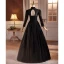 Vintage / Originale Noire En Dentelle Hiver Robe De Bal 2024 Princesse Col Haut Manches Longues Dos Nu Longue Promo Robe De Ceremonie