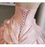 Elegant Candy Pink Pearl Cascading Ruffles Satin Prom Dresses 2026 Ball Gown Strapless Sleeveless Backless Sweep Train Formal Dresses