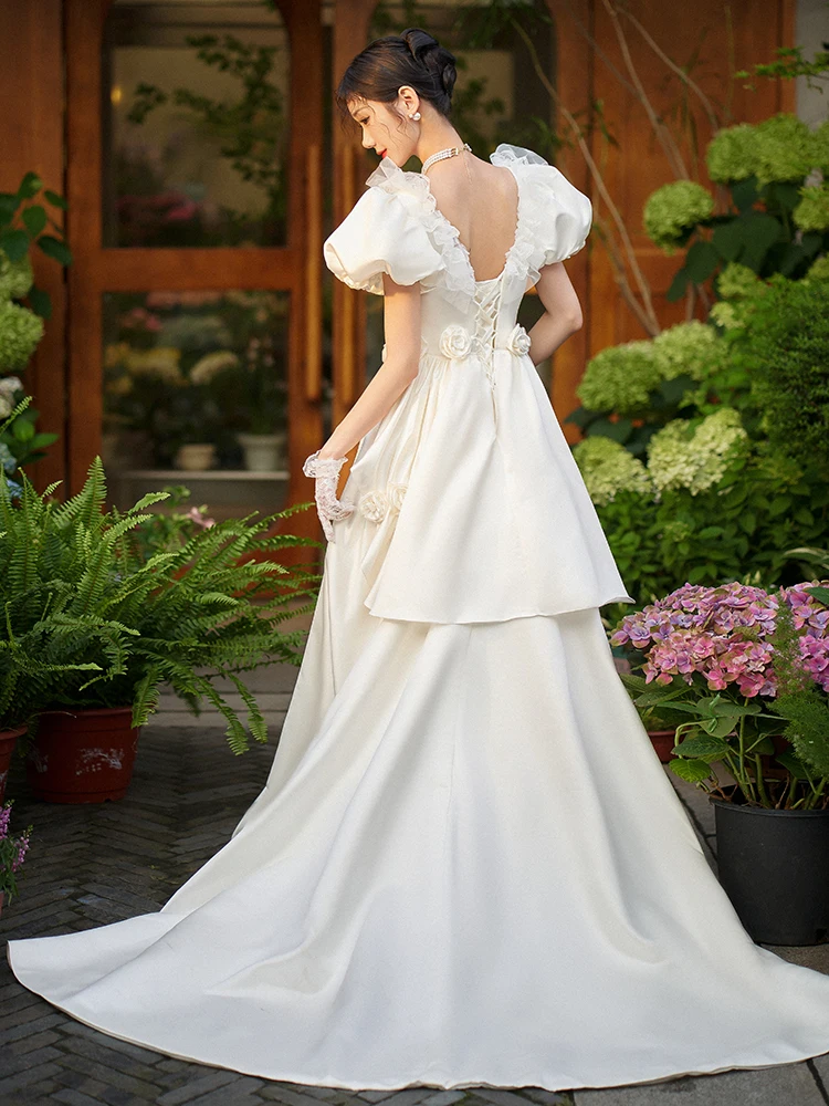 knee length dresses for ladies Mother of the Bride Scoop Neck A-Line/Princess Dress with High Split and Bow main image 0
