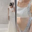 Charming Ivory Sequins Evening Dresses 2022 Trumpet / Mermaid Square Neckline Sleeveless Backless Floor-Length / Long Evening Party Formal Dresses