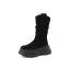 Vintage Brun Suede Gateklær Vinter Boots Dame 2024 Lær 8 cm Kilehæl Spisse Boots