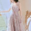 Charming Blushing Pink Beading Sequins Appliques Prom Dresses 2024 A-Line / Princess Square Neckline Sleeveless Backless Floor-Length / Long Prom Formal Dresses