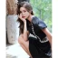 Audrey Hepburn Style Black Rhinestone Evening Dresses Party Dresses 2022 A-Line / Princess Square Neckline Puffy Short Sleeve Knee-Length Evening Party Formal Dresses