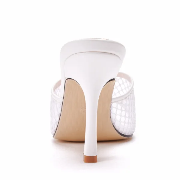 Modest / Simple Beige Casual Pierced Womens Sandals 2022 9 cm Stiletto Heels Open / Peep Toe Sandals High Heels