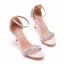 Maravilloso Multi-Colors Rhinestone Zapatos de novia 2022 7 cm Stilettos / Tacones De Aguja Correa Del Tobillo Peep Toe Boda Sandalias High Heels