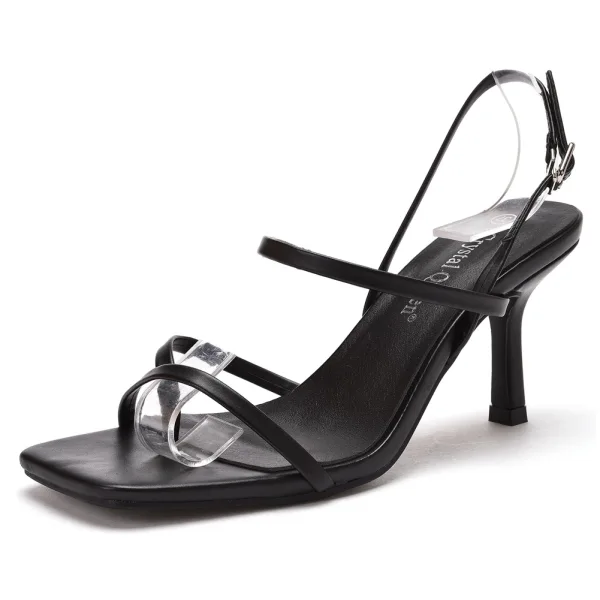 Sexy Beige Evening Party Womens Sandals 2023 Ankle Strap 7 cm Stiletto Heels Open / Peep Toe Sandals High Heels