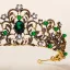 Baroque Vintage / Retro Green Rhinestone Wedding Bridal Hair Accessories Tiara 2022 Alloy