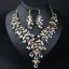 Exaggerated Fuchsia Prom Necklaces 2023 Quinceañera Metal Earrings Necklace Accessories