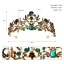 Uvanlig Grønn Krystall Rhinestone 2022 Bryllup Tiara Har Tilbehor Legering