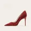 Elegant Ivory Lace Flower Wedding Shoes 2024 Leather 10 cm Stiletto Heels Pointed Toe Wedding Pumps High Heels