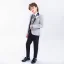 Gris Manches Longues Mariage Costume Garçon Mariage 2025 Bijoux De Corps Manteau Pantalon Chemise Cravate Gilet