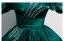 Vintage / Retro Dark Green Rhinestone Satin Prom Dresses 2025 Ball Gown Off-The-Shoulder Short Sleeve Backless Floor-Length / Long Prom Formal Dresses