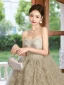 Charming Sage Green Pleated Evening Dresses 2023 A-Line / Princess Strapless Sleeveless Backless Sweep Train Evening Party Formal Dresses