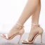 Sexy Blanche Été Soirée Sandales Femme 2023 Bride Cheville 10 cm Talons Aiguilles Peep Toes / Bout Ouvert Sandales Talons Hauts