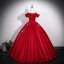 Elegant Burgundy Flower Satin Prom Dresses 2026 Ball Gown Sleeveless Backless Floor-Length / Long Prom Formal Dresses