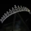 Eleganckie Srebrny Rhinestone Stop Cyrkon Ślub Tiara 2022 Ozdoby Do Włosów Ślubne