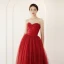 Chic / Belle Rouge Robe De Bal 2024 Princesse De l'épaule Sans Manches Dos Nu Longue Promo Robe De Ceremonie