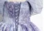 Elegant Lavender Rhinestone Lace Flower Appliques Prom Dresses 2024 Ball Gown Off-The-Shoulder Short Sleeve Backless Floor-Length / Long Prom Formal Dresses