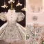 Vintage / Retro Multi-Colors Embroidered Short Flower Girl Dresses 2022 Ball Gown Ruffle High Neck Rhinestone Puffy Short Sleeve Prom Flower Girl Dresses