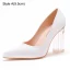 Schöne Weiß Kristall Ball Pumps 2023 9 cm Stilettos Spitzschuh Pumps Hochhackige