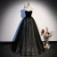 Illusion Schwarz Pailletten Ballkleider 2023 Ballkleid Bandeau Ärmellos Rückenfreies Lange Ball Festliche Kleider