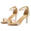 Sexy White Pearl Wedding Shoes 2023 Ankle Strap 7 cm Stiletto Heels Open / Peep Toe Wedding Sandals High Heels