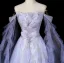 Luxe Lavande Fait main Perlage Faux Diamant Paillettes Robe De Bal 2026 Princesse De l'épaule Sans Manches Dos Nu Longue Tulle Robe De Ceremonie