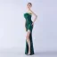 Sexy Black Sequins Evening Dresses 2024 Trumpet / Mermaid Strapless Tassel Sleeveless Backless Floor-Length / Long Evening Party Formal Dresses