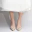 Chic / Belle Champagne Satin Demoiselle D'honneur Chaussures Femmes 2022 Faux Diamant En Dentelle Fleur 8 cm Talons Aiguilles À Bout Pointu Chaussures Femmes Talons Hauts