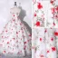 Chic / Belle Blanche Appliques Jardin / Extérieur Robe De Bal 2023 Robe Boule Bustier Sans Manches Dos Nu Longue Robe De Ceremonie