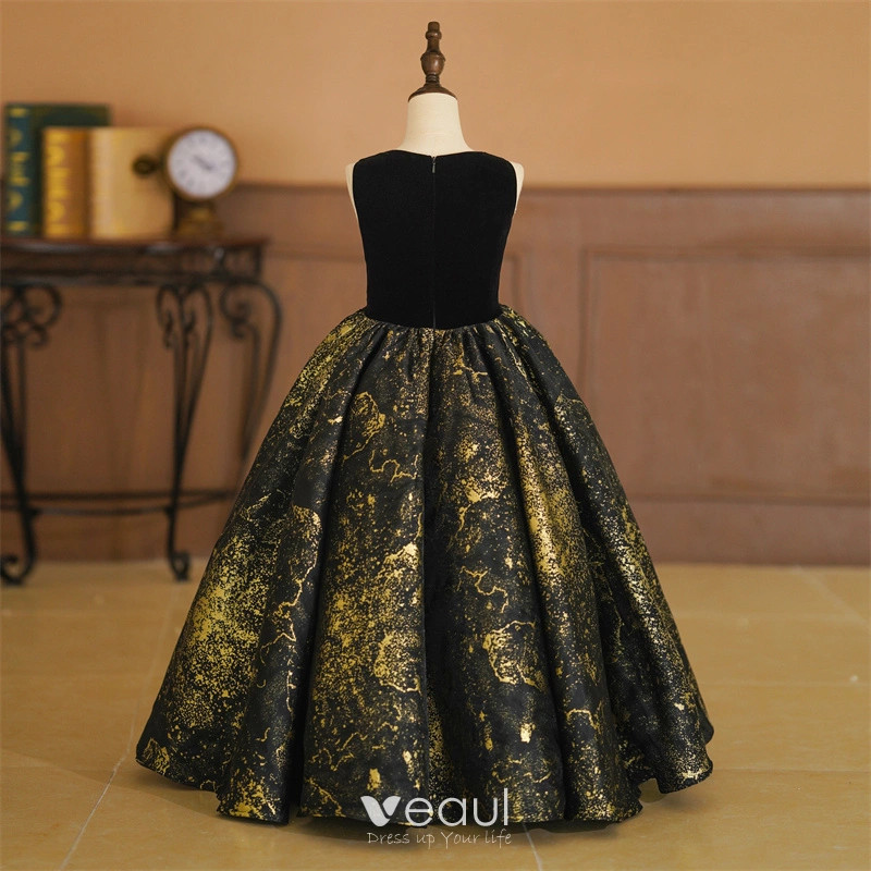 black and gold dress for birthday Sexy Gold Sequin Plunging V-Neck Strapless Mini High Slit Homecoming D –  DSProm main image 1