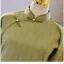 Chinese style Sage Green Tea-length Cheongsam / Qipao 2024 Trumpet / Mermaid High Neck 1/2 Sleeves Prom