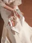 Charmant Weiß Strass T-Riemen Brautschuhe 2025 Satin 6 cm Stilettos Spitzschuh Hochzeit Hochhackige