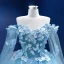 Elegant Pool Blue Pearl Appliques Prom Dresses 2022 Ball Gown Off-The-Shoulder Long Sleeve Backless Floor-Length / Long Formal Dresses