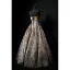 Charming Champagne Gold Printing Prom Dresses 2024 A-Line / Princess Strapless Sleeveless Backless Floor-Length / Long Prom Formal Dresses