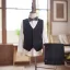 Black Long Sleeve Rhinestone 5-piece Wedding Boys Wedding Suits 2025 Body Jewellery Coat Pants Shirt Tie Vest