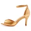 Chic / Beautiful Gold Evening Party Womens Sandals 2023 7 cm Stiletto Heels Ankle Strap Open / Peep Toe Sandals High Heels