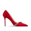 Sexy Black Rhinestone Evening Party Pumps 2024 Leather 10 cm Stiletto Heels Pointed Toe Pumps High Heels